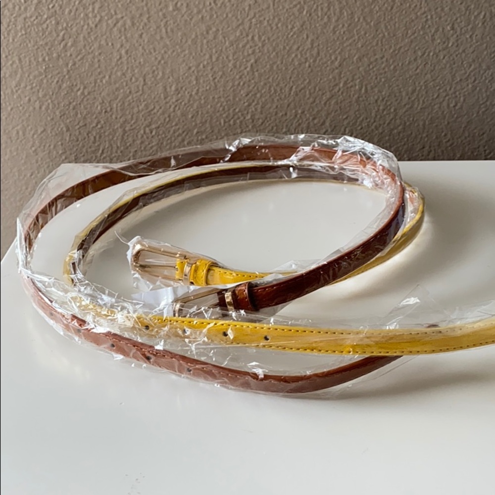 Two Brand New Skinny Fashion Belts